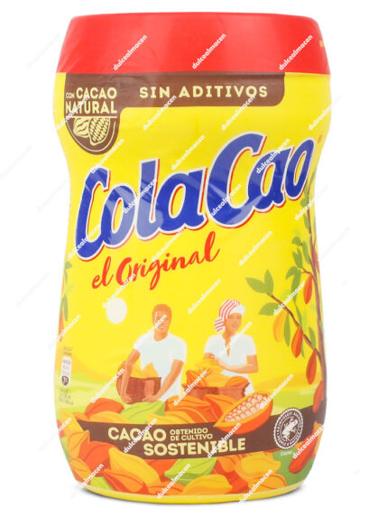 Bote de ColaCao Original de 760 gr con cacao natural sin aditivos y sello de cultivo sostenible Rainforest Alliance - Dulcealmacen
