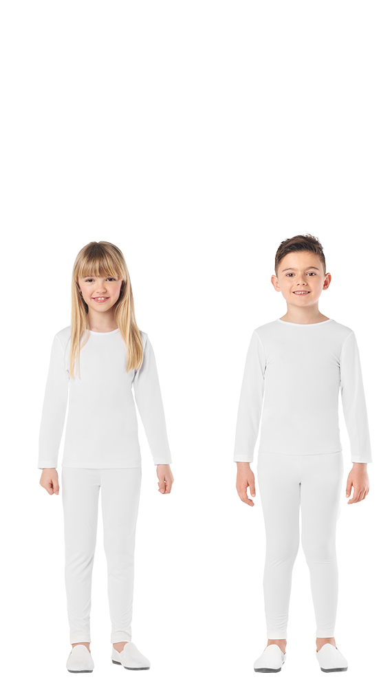 D42484 Kimokaweii disfraz 3-4 maillot blanco 2 pzas unisex spandex - Imagen 1