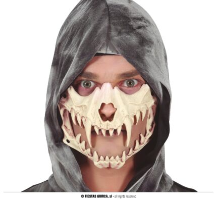 GU media mascara calavera colmillos, pvc