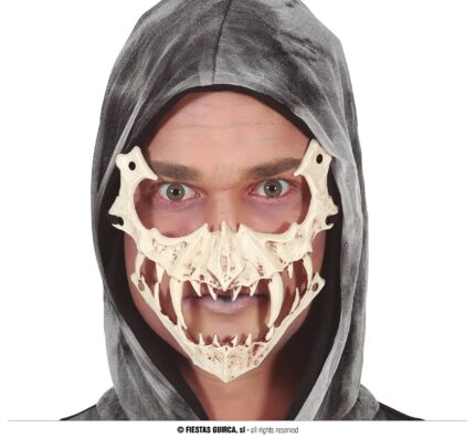 GU media mascara calavera colmillos, pvc