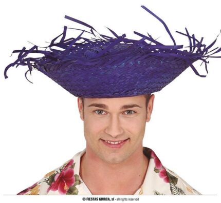 GU sombrero espantapajaros paja azul