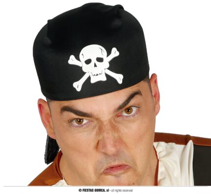 GU sombrero pirata tela negro