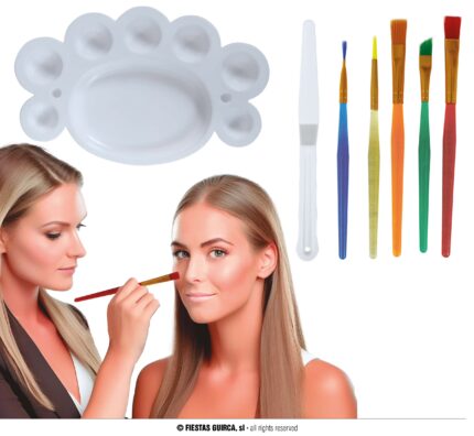 GUI set para pintar 5 pinceles paleta y espatula
