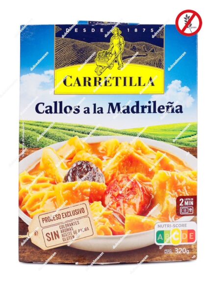 Envase de Callos a la Madrileña Carretilla Plato Listo de 320g, sin gluten, sin conservantes y sin aceite de palma - Dulcealmacen