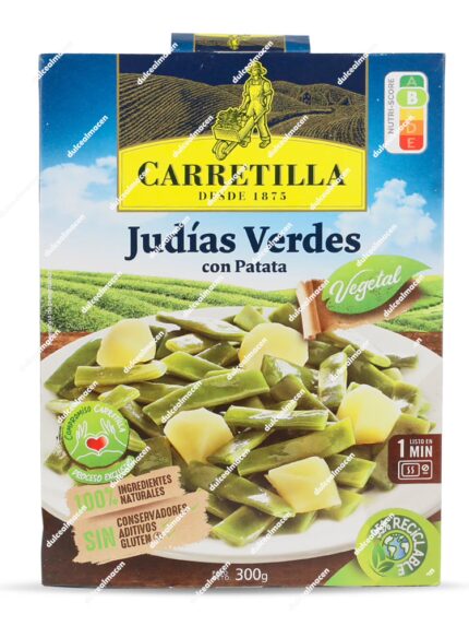 Envase de Judías Verdes con Patata Carretilla Plato Listo de 300g, 100% natural, Nutri-Score B y sin gluten - Dulcealmacen