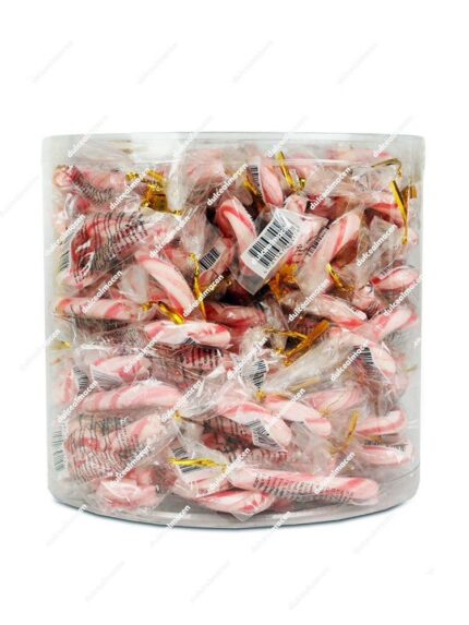 Estuche de plástico transparente con tapa de bastones de caramelo duro con palo multicolor CFV Garrotas de 120 unidades - Dulcealmacen