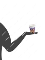 Pack de 6 vasos de papel con diseño de K-Pop Demon Hunters de la marca Parti, mostrando personajes de estilo anime en tonos vibrantes - Dulcealmacen