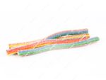 Tarro de 290 g de gominolas Damel Rellenitos Arcoiris con exterior multicolor pica sour y relleno blanco, con sellos vegano y halal - Dulcealmacen