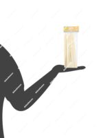 Paquete de 20 unidades de pinchos de bambú de 24 cm con diseño de agarrador plano de la marca Juinsa Best Products para presentaciones gourmet - Dulcealmacen